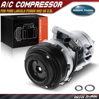 Compresor de aire acondicionado con 6 ranuras para Ford 2010-2012 Fusion Lincoln MKZ V6 3,5 L SP17 Foto 1 de 4