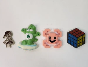 Vtg 80s Games Toys Refrigerator Magnets Care Bears Space Invaders Rubiks Elf - Picture 1 of 3