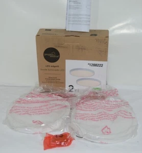 Project Source 1288222 LED Edgelit 2 Count White Finish Frosted Plastic Shade - Picture 1 of 8