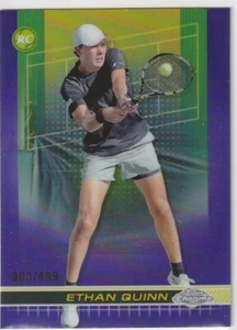2024 TOPPS CHROME TENNIS PURPLE REFRACTOR #195 ETHAN QUINN 003/499 - Imagen 1 de 1
