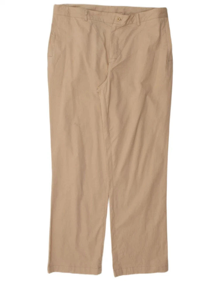 FILA Mens Straight Chino Trousers W38 L32 Beige Cotton BG12 - Image 1 of 4