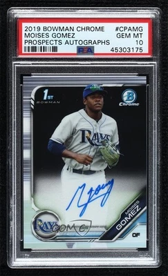 2019 Bowman Chrome Prospects Auto Moises Gomez #CPA-MG PSA 10 GEM MT Auto - Image 1 of 2