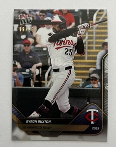 2025 Topps Now Camino al Día Inaugural Lámina de Oro Exclusiva 19/25 Byron Buxton - Imagen 1 de 1