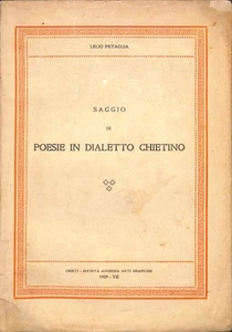 Essay Of Poems In Chietino Dialect, Lelio Petaccia, Graphic Arts, 1929 - Picture 1 of 1
