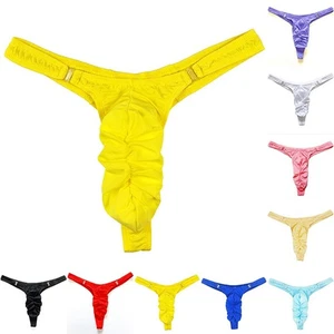 Sexy Men Briefs Thongs Underwear Buckle T-back Panties Knickers Underpants Hot - Picture 1 of 12