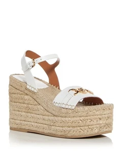 Sandalias alpargata de cuña de cuero Versace Medusa EU 39.5/US 9.5 - Imagen 1 de 13