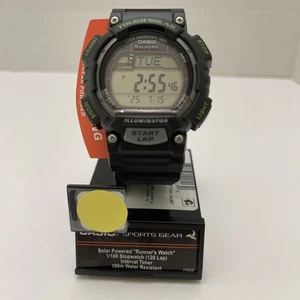 NUEVO CASIO Hombre Equipo Deportivo STLS100H-1AVRT Reloj Negro Alimentado por Energía Solar 100M WR - Imagen 1 de 11