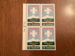 ICOLLECTZONE Boy Scouts 1967 World Jamboree Idaho USA XF NH Block (B900-501) - Picture 1 of 2