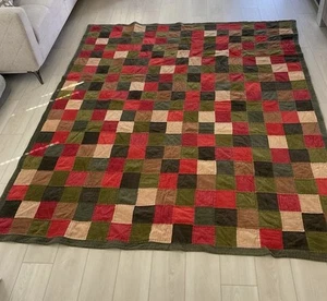 Vintage Woolrich Patchwork Corduroy Cabin Quilt Blanket Comforter - Bild 1 von 14