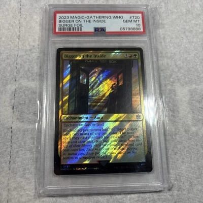PSA 10 Magic The Gathering Doctor Who BIGGER ON THE INSIDE #720 Surge Foil - Image 1 of 3