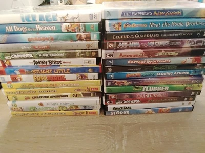 Kids 40 DVD Movies Cartoons! Assorted Used DVD Lot in very good condition! - Image 1 of 4