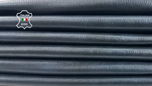 BLUE BLACK DISTRESSED ROUGH Italian Goatskin Leather 5 skins 22+sqf 1.0mm #C5925 - Picture 1 of 7