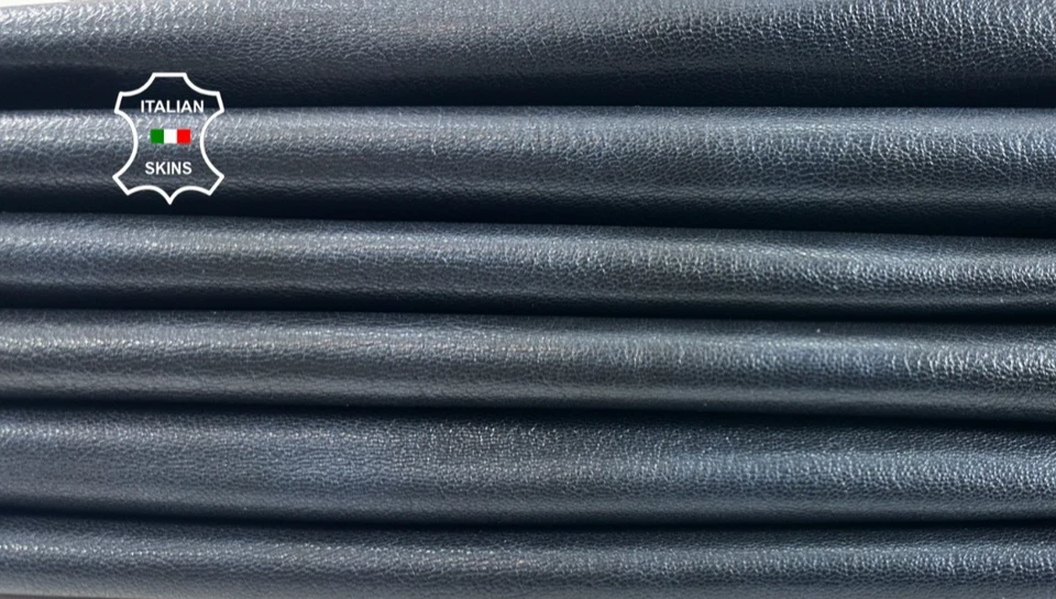BLUE BLACK DISTRESSED ROUGH Italian Goatskin Leather 5 skins 22+sqf 1.0mm #C5925 - Image 1 of 4