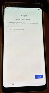 Google Pixel 2 XL White 64 GB Fast Ship Cracked Glass Broken No Home Screen - Picture 1 of 3