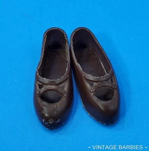 Vintage Remco Littlechap Judy Doll Original Brown Shoes Japan ~ 1960's - Picture 1 of 4