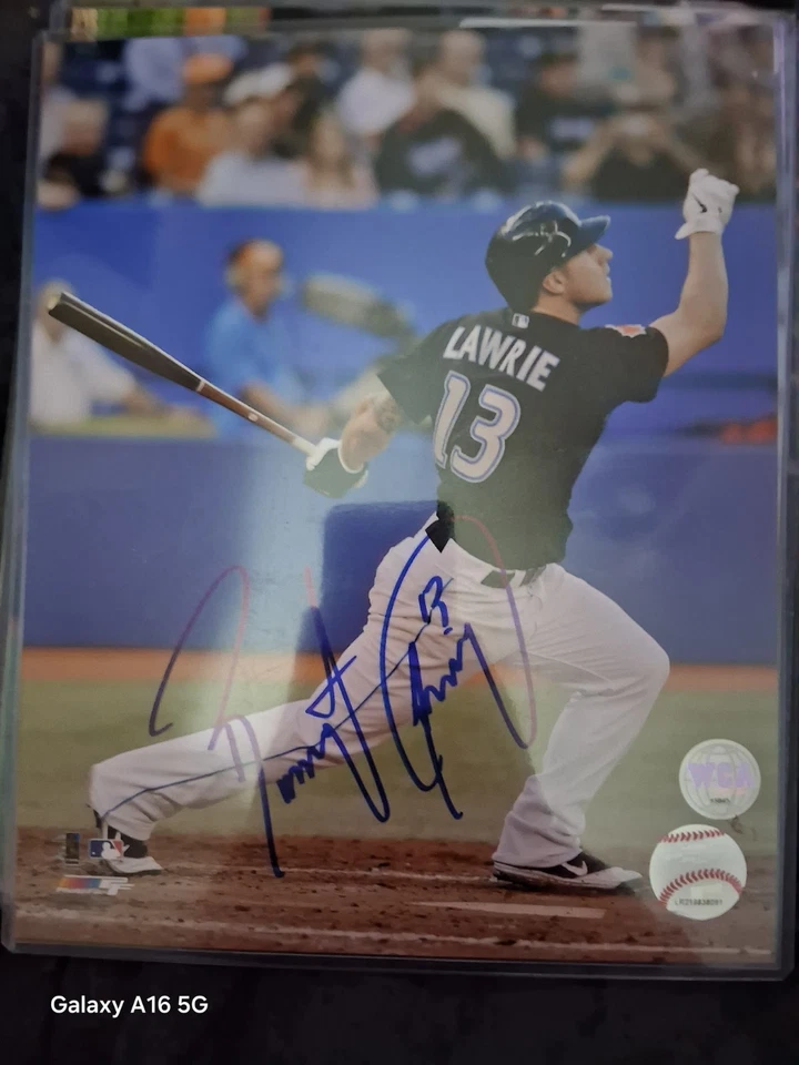💙Toronto Blue Jays 🐦 Brett Lawrie 8x10 Autographed Photo Authenticated WCA  - Image 1 of 3