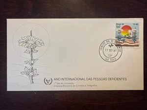 BRAZIL FDC COVER 1981 YEAR DISABLED PEOPLE HEALTH MEDICINE STAMPS - Picture 1 of 1