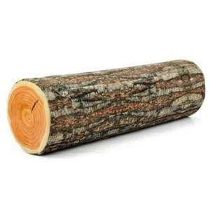 Stumpfkissen Rund Zylinder Holzoptik Baumstamm Kissen Sofa Deko Log Design - Bild 1 von 3