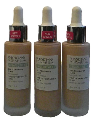 PHYSICIANS FORMULA  SILK FOUNDATION ELIXIR # PF11063 LIGHT TO MEDIUM 04 LOT OF 3 - Image 1 of 3