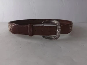 Tony Lama Men's Leather Multicolor Embroidered Belt 9307L - Picture 1 of 6