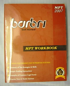 Barbri Bar Review MPT Workbook 2007 used but excellent - Picture 1 of 1