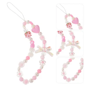 Mobile Phone Ornaments Valentine's Day Beaded Chain Decor - Zdjęcie 1 z 12