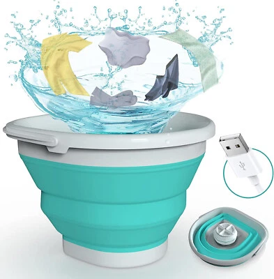 Portable Washing Machine, Mini Washing Machine with 10L Foldable Laundry Bucket - Image 1 of 4