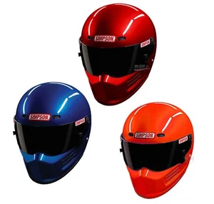 Simpson Helmet/Lid Super Bandit Snell SA2020 Blue Red Orange All Sizes RACE - Picture 1 of 9