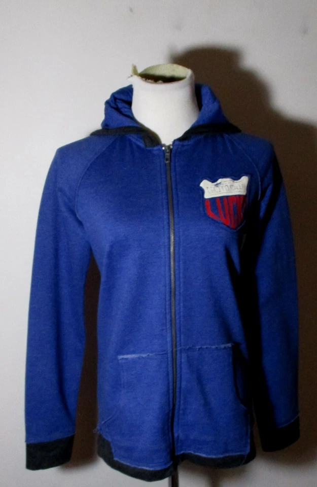 Sudadera con Capucha LUCKY BRAND Azul Cremallera Completa Talla M Foto 1 de 4