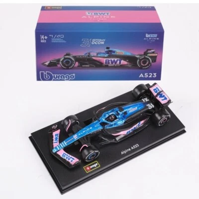 Modelo de coche diecast y conductor 2023 F1 Esteban Ocon Alpine Renault Racing A523 1:43 Foto 1 de 4