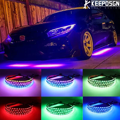 Kit de luces LED inferiores RGB RGB para Honda Civic Accord 6 piezas persiguiendo multicolor Foto 1 de 4