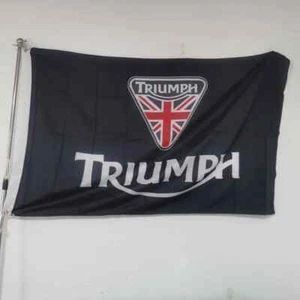 Triumphs Banner Racing Motorcycle Flag Outdoor Indoor Decor 90x150cm Polyester - Picture 1 of 6
