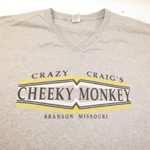CRAZY CRAIG'S CHEEKY MONKEY BRANSON MISSOURI DIVE BAR TEE T SHIRT Mens XL Craig - Picture 1 of 2