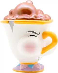 OFFICIAL BEAUTY AND THE BEAST CHIP 3D COFFEE MUG CUP WITH LID NEW IN GIFT BOX - Picture 1 of 5