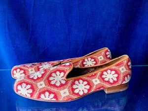 STUBBS & WOOTTON J Crew Tapestry Ballet Flats Loafers Womens Shoes Sz 7 👣b15 - Picture 1 of 11