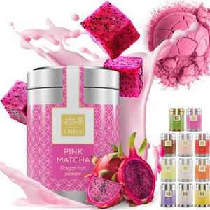 Pink Matcha Tee Pulver 30g von Tea Uniqo, 100% Drachenfruchtpulver -  B-WARE - Bild 1 von 8