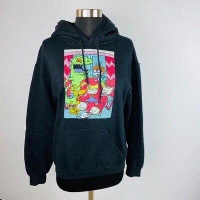 Nickelodeon Rugrats Sweatshirt Kids Unisex Adult Black Hooded Sweatshirt S - Image 1 of 4
