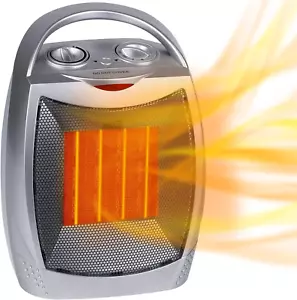 Portable Electric Space Heater 1500W/750W Personal Room Heater with Thermostat, - Picture 1 of 7