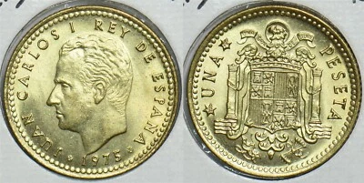 Spain 1975 Peseta BU 78 198442 combine shipping - Image 1 of 3