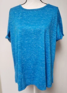 Camiseta para mujer Woman Within talla M (14-16) azul jaspeado nueva con etiquetas - Imagen 1 de 3