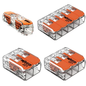 WAGO 221 Series Reusable Electrical Wire Cable Connectors Compact UK - Picture 1 of 53