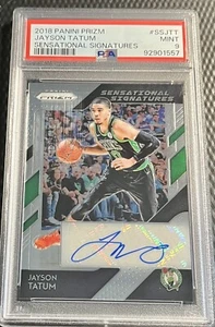 2018 Jayson Tatum PSA 9 Panini Prizm Sensational Signatures Auto #SSJTT Celtics - Picture 1 of 3
