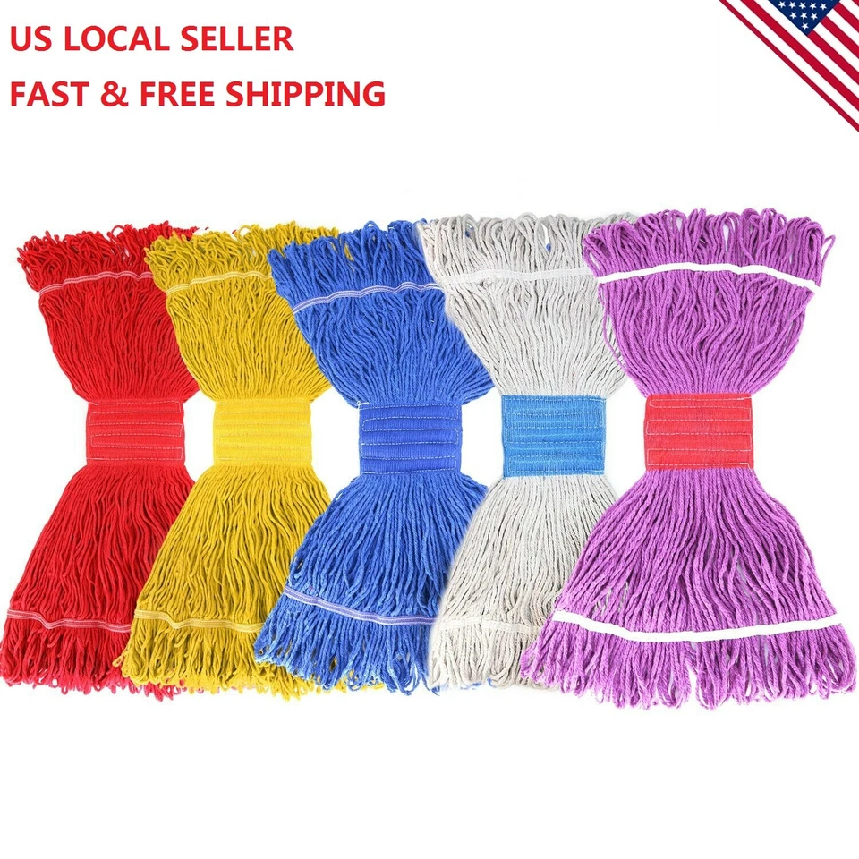 BONISON Industrial Grade Wringer Mop Head Refill Heavy Duty Loop End String Mop Refills