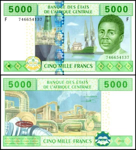 Estados Centroafricanos - Guinea Ecuatorial 5000 Francos, 2002, P-509Fc, UNC - Imagen 1 de 1
