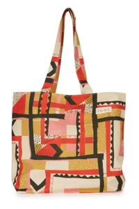 Palava Large Cotton Linen Shopper Bag Multi Highwire - Picture 1 of 4