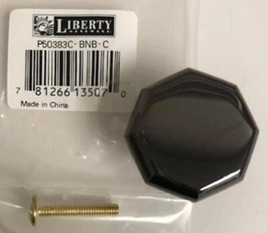 Liberty Cabinet Hardware 1-3/8"  Black Nickel Octagon Knob P50383C-BNB-C 25pcs - Picture 1 of 4
