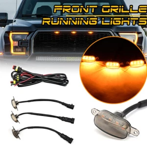 3x Luces de circulación LED ámbar con lente ahumada estilo Ford F150 Raptor - Imagen 1 de 11