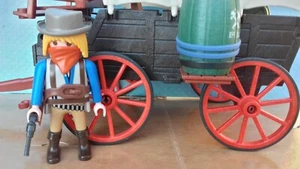 PLAYMOBIL Western *Cow boy du Far West avec foulard orange chapeau gris (CH) - Imagen 1 de 3