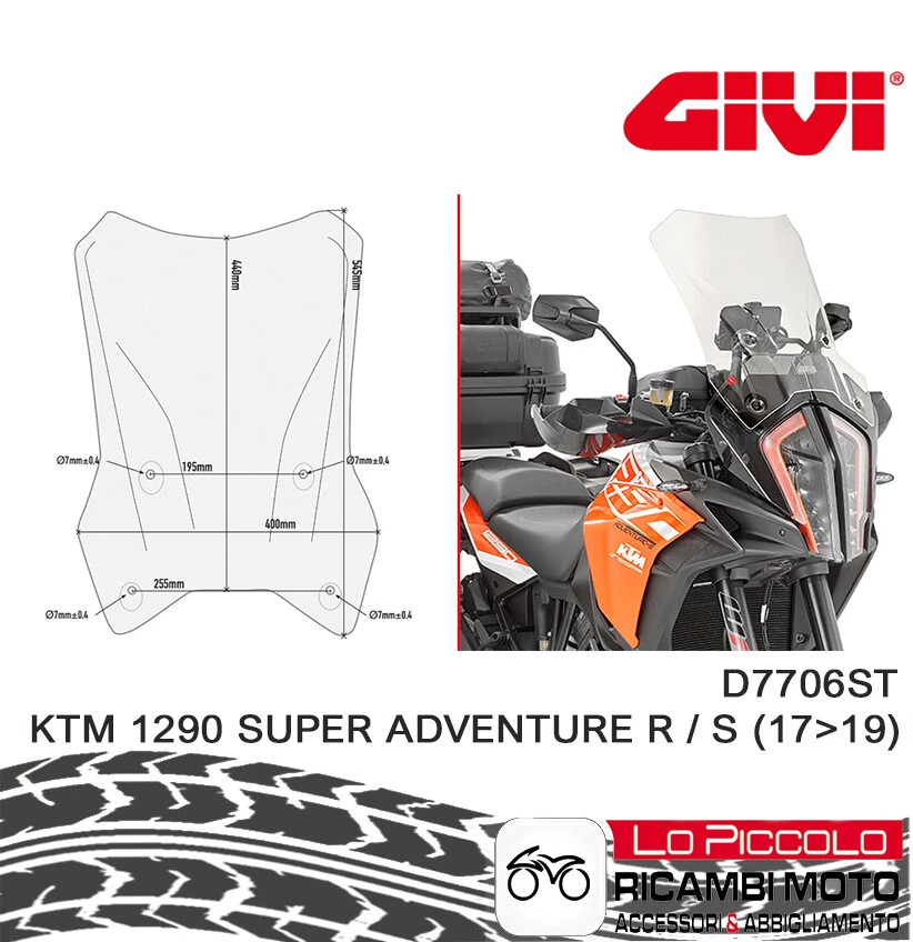 Parabrisas [ GIVI ] - KTM 1290 Super Adventure S/R (2017 2018 2019 2020) - - Imagen 1 de 1