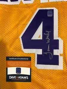 JAMES WORTHY Signed Autographed Los Angeles LAKERS Jersey DAVE and ADAMS COA - Picture 1 of 4